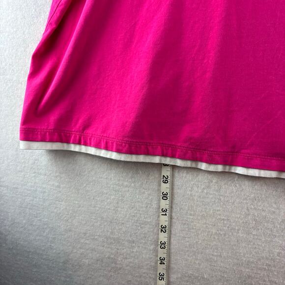 Cathrine's Suprema Collection V-neck Top 3X Plus 26/28W Hot Pink Modest Comfort - Picture 3 of 11